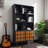 Bookcase With Cabinet, Bookshelf With Doors&Honey