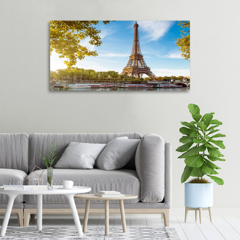 Eiffel Tower Paris - No Frame Print on Glass, Glass, 70cm H x 100cm W x 4cm D