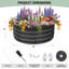 Ensemble de lit de jardin surélevé 3 * 3 * 1FT composé de 2 pots de fleurs ronds Galvaniz-109903151-109903149