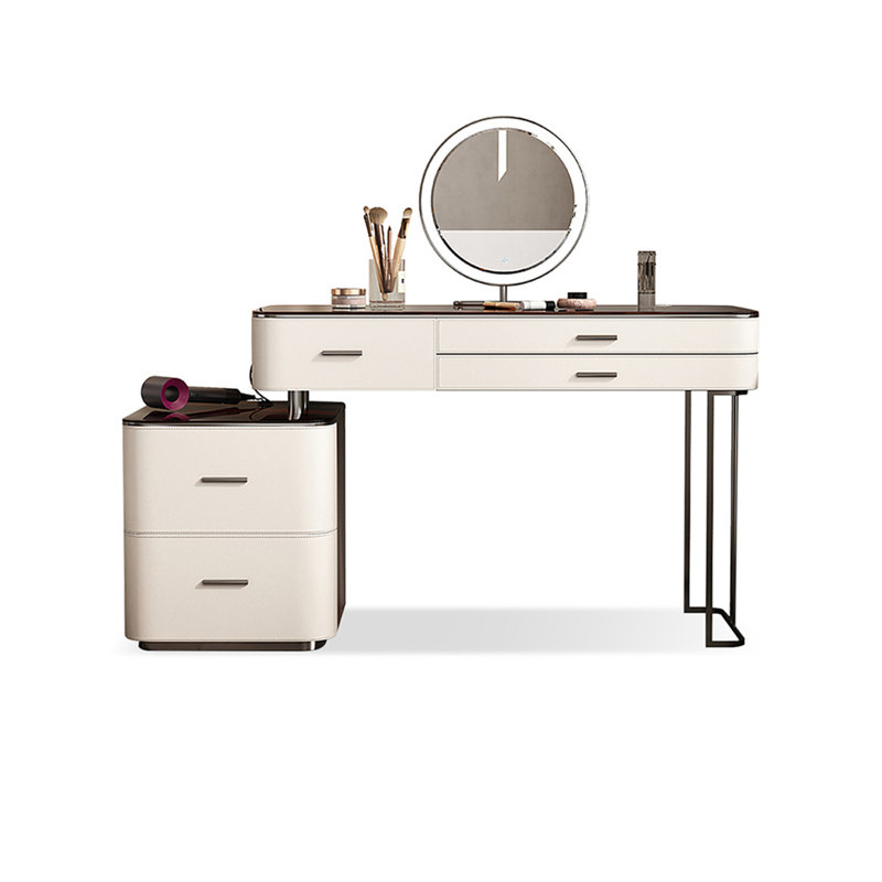 Makeup Vanity with Light mirror,5 drawers,Power Outlet