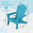 Adirondack Chair With High Backrest Armrests Fire Pit Chair For Kids Ages 3-8 Years Old-175954509