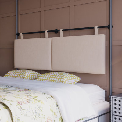 Upholstered King 100% Linen Panel Headboard
