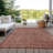 Machine Washable Indoor/Outdoor Xhevrie Terracotta Rug-1619732100