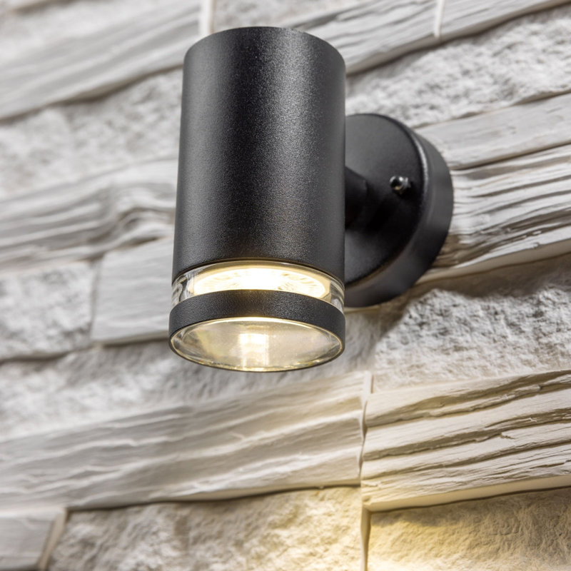 Bostyn 12cm H Outdoor Wall Lantern, Black