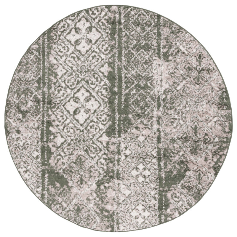 Lelana Performance Geometric Rug, Round 6'