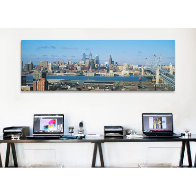 Paysage urbain panoramique de Philadelphie - impression de toile tendue