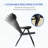 Set of 2 Folding Patio Chairs with Adjustable Sling Back and Removable Headrest-1633385512
