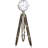 Floor Clock Ii - Retro Hollywood-Inspired Tripod Design With Quartz Triple-Chime Movement And Polished Chrome Accents