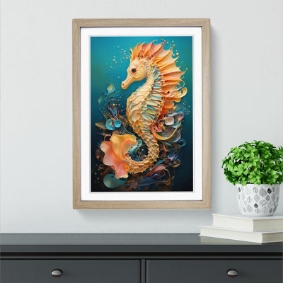 Seahorse Contemporary No.2 - Framed Print