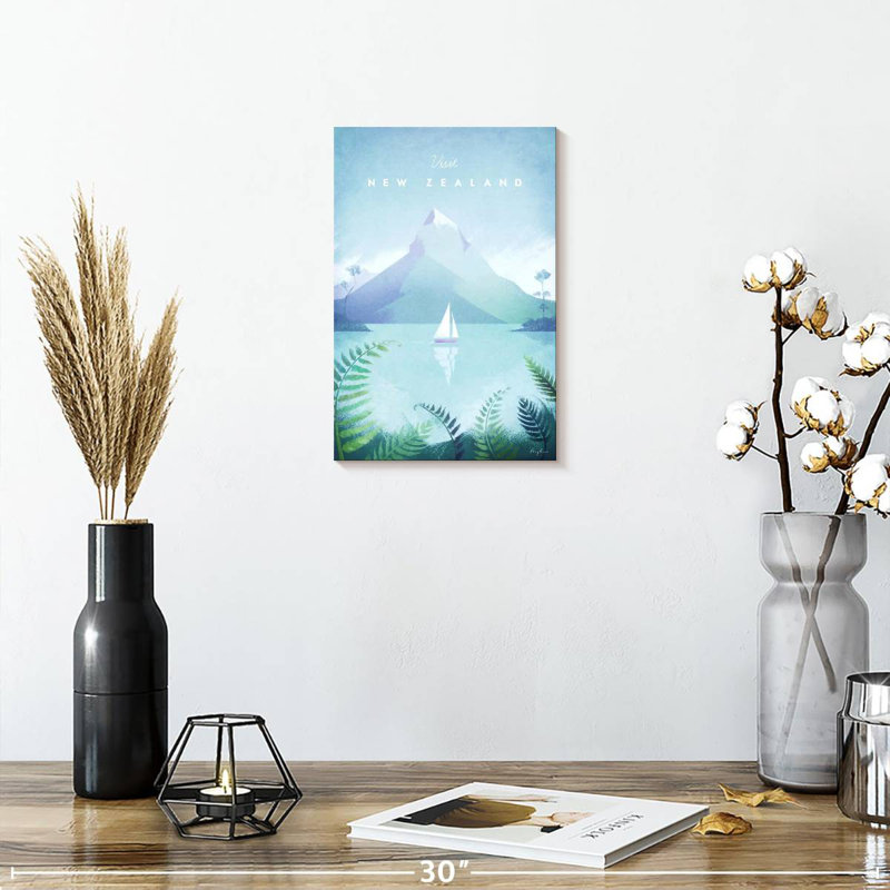 Affiche de voyage rétro Aime, Nouvelle-Zélande, H 12 po x l 8 po