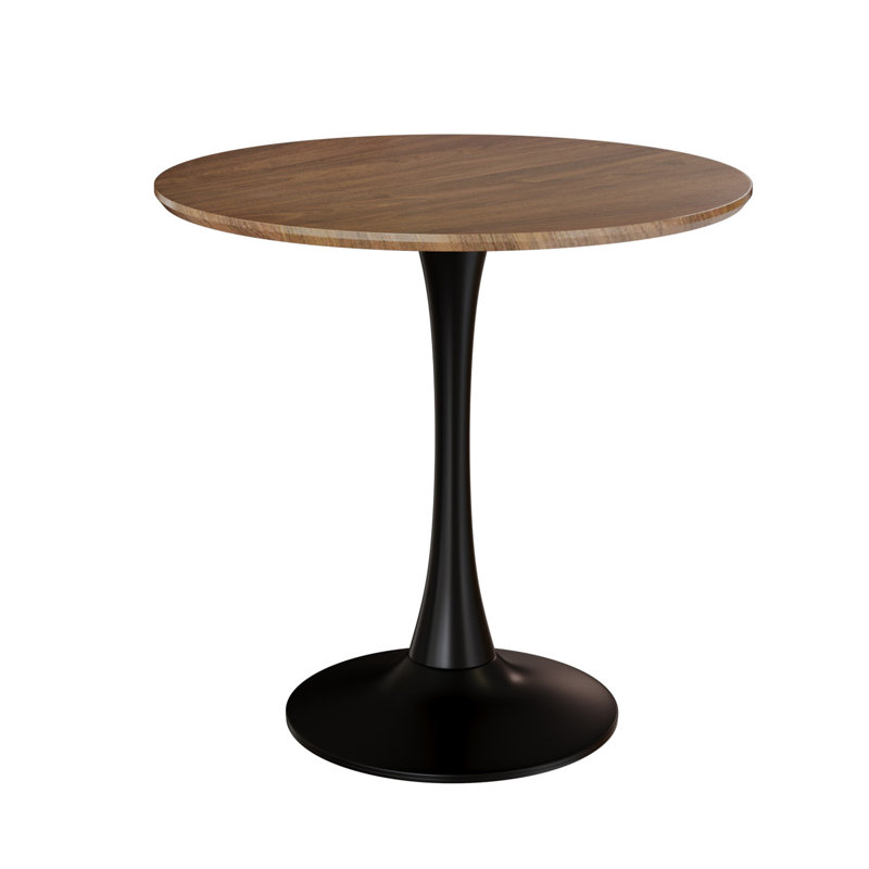 Table ronde en bois de noyer clair luxueux (sans la chaise)