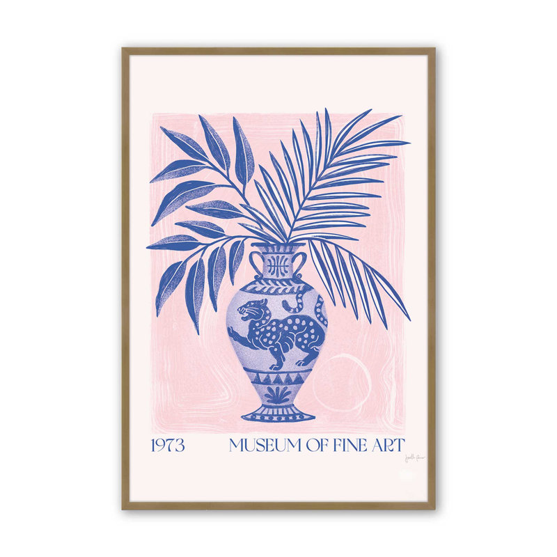 "Vase d'élégance botanique", Cadre doré brossé, H 11,25 po x l 9,25 po