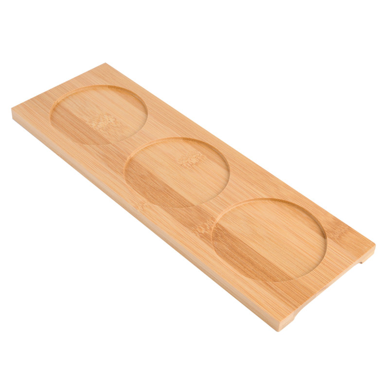 White Ceramic Condiment Jars with Bamboo Lids and Tray