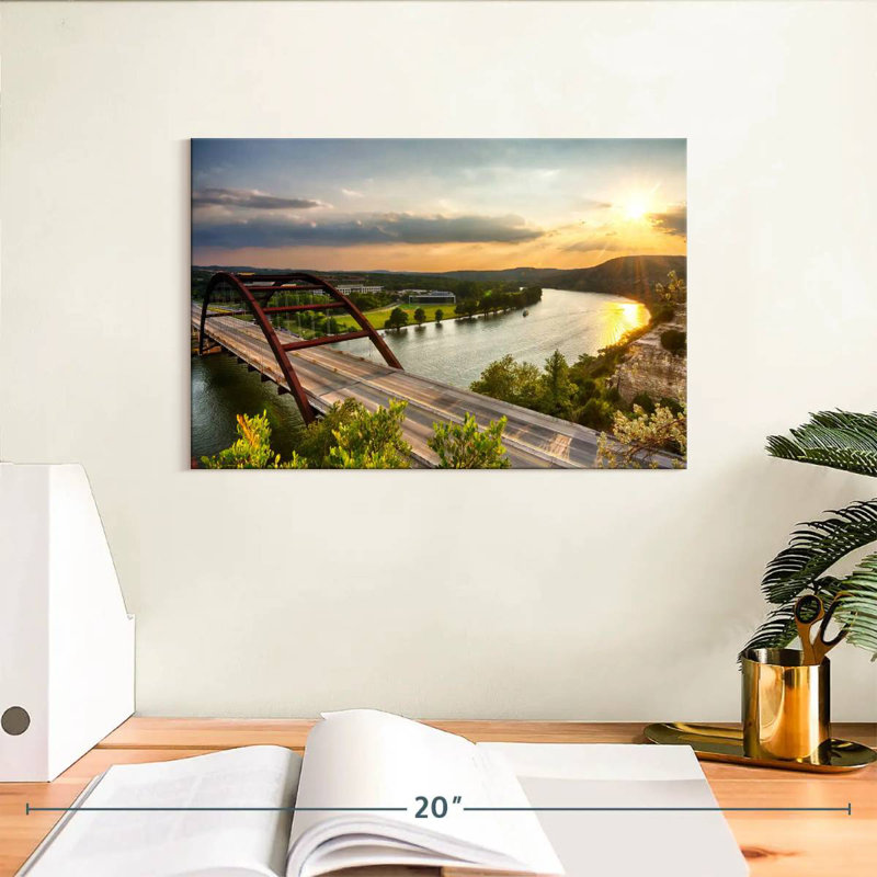 Lilie Pennybacker Bridge Sunset, H 8 po x l 12 po