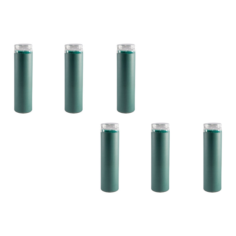 Grande bougie en verre non parfumée Haight - bleu sarcelle - ensemble de 6, Bleu sarcelle
