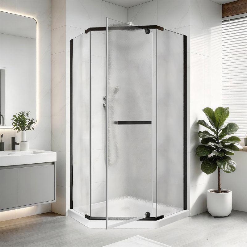 Porte de douche néo-angle 38 po x l 38 po x P 38 po x H 72 po Neo-Angle
