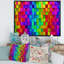 Rainbow of Abstract Colorful Blocks - Impression sur toile-67406731-67406732