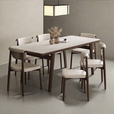 Table moderne moderne simple rectangulaire blanc mat