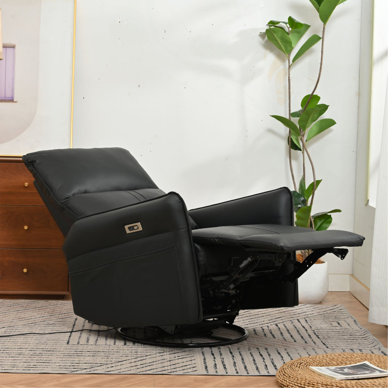 Power Swivel Rocker Recliner Chair For Adults, 270° Swivel Rocking Recliner Chair,Electric Small Recliners For Small Spaces, Single Sofa Recliner For Living Room, Bedroom