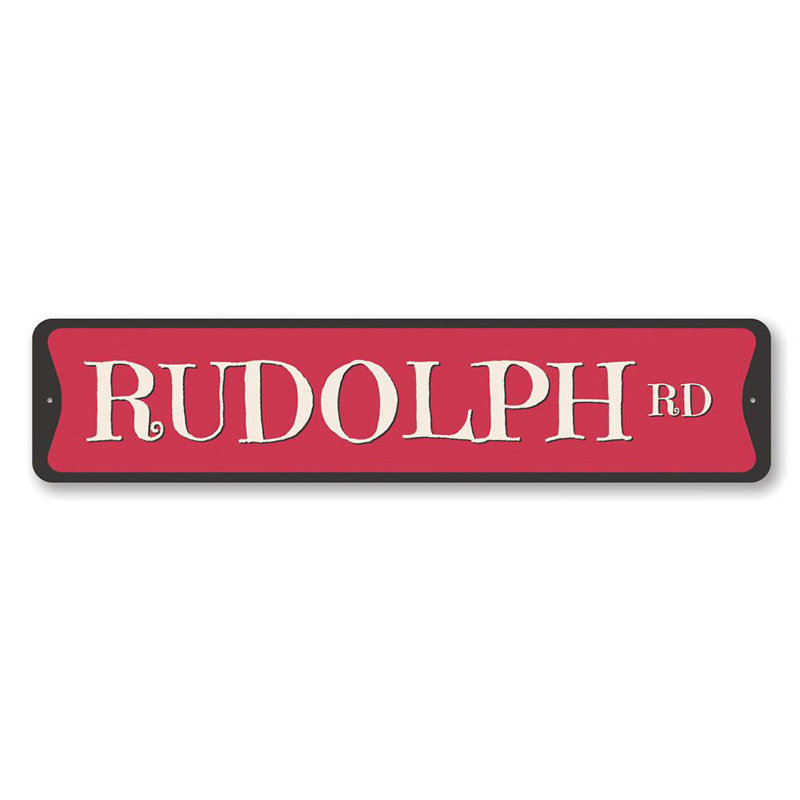 Panneau Rudolph Road Holiday, H 4 po x l 18 po x P 0,04 po