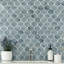 Carrelage mural mosaïque en verre lustré 10 po x 10 po Midnight Tide Lantern