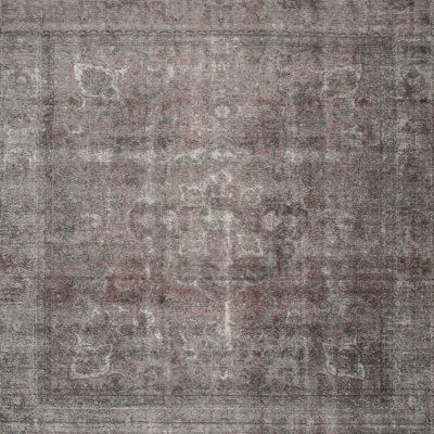 Brun clair oriental/Tapis décoratif gris Prévost