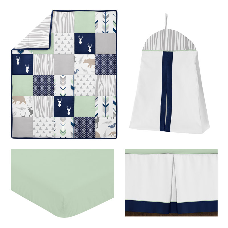 Ensemble de literie pour lit de bébé 4 pièces Woodsy