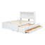 Lit plat avec tiroirs et prises USB