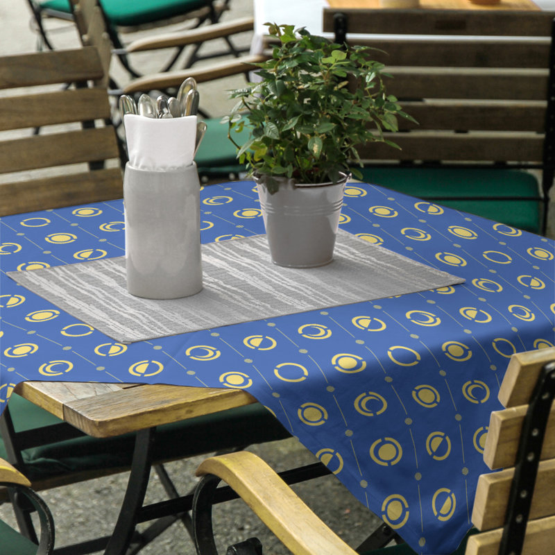 Nappe des phases de lune classiques, Bleu/jaune