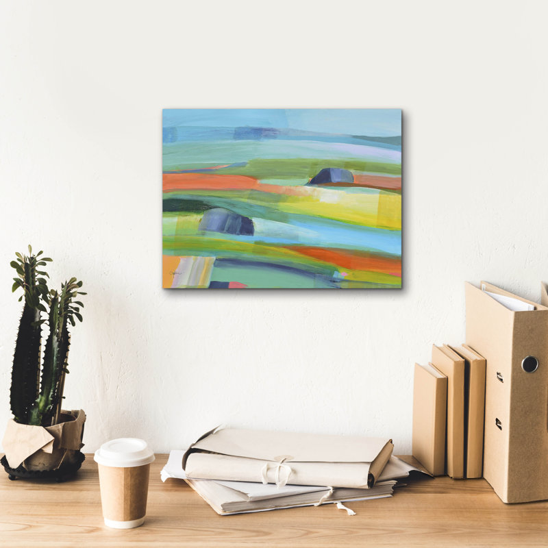 Epic Graffiti 'Drifting Horizons No. 2'  by Jan Weiss Canvas Wall Art, 16" x 12"