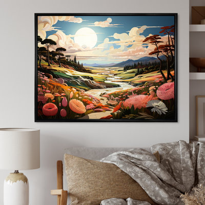 Paysage de rivière cubique