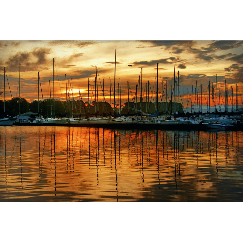 Marina Sunrise III - Wrapped Canvas Print, 81cm H x 122cm W x 3.8cm D