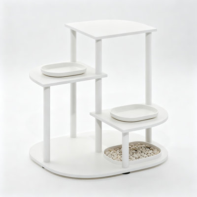 3-Tier Corner Plant Stand For Indoor And Outdoor Use, Space-Saving Tiered Shelf For Plants, Decor, And Collectibles, Sturdy And Waterproof Design