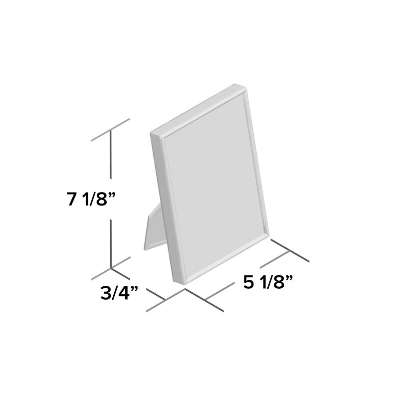Panella Metal Matte Picture Frame, 5" x 7", Black