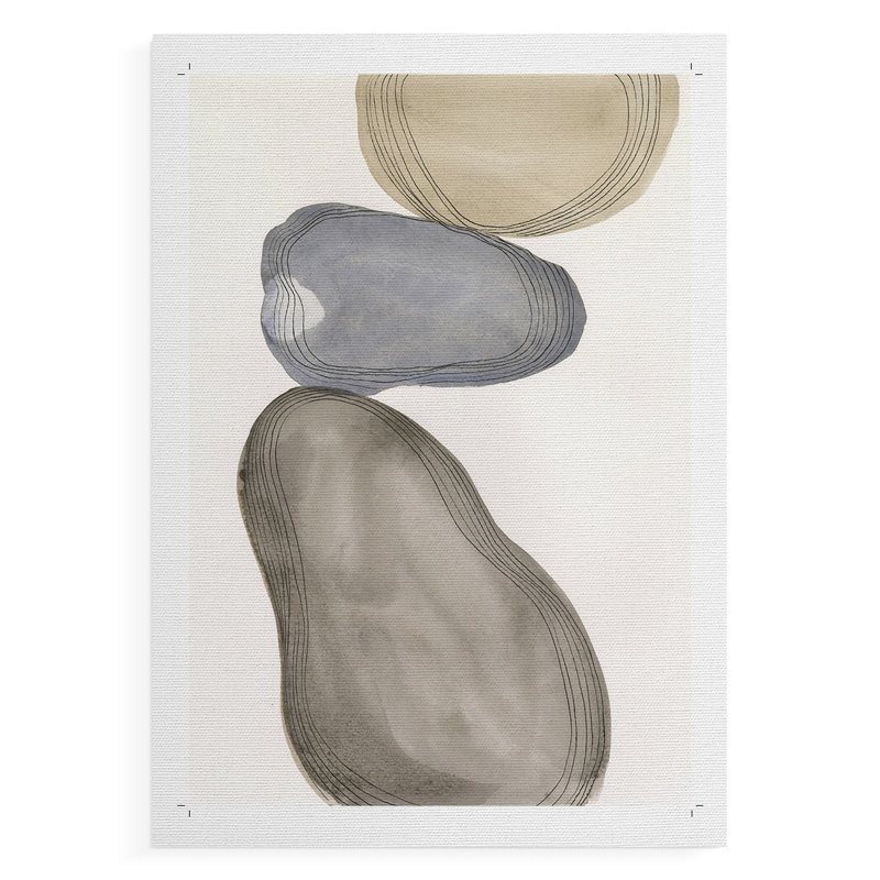 River Rocks Contour II - Impression sur toile seulement - NON-CADRE, H 18 po x l 12 po