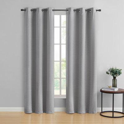 Reegis 2-Piece Solid Grommet Blackout Curtain Panel Set, 38" x 84"