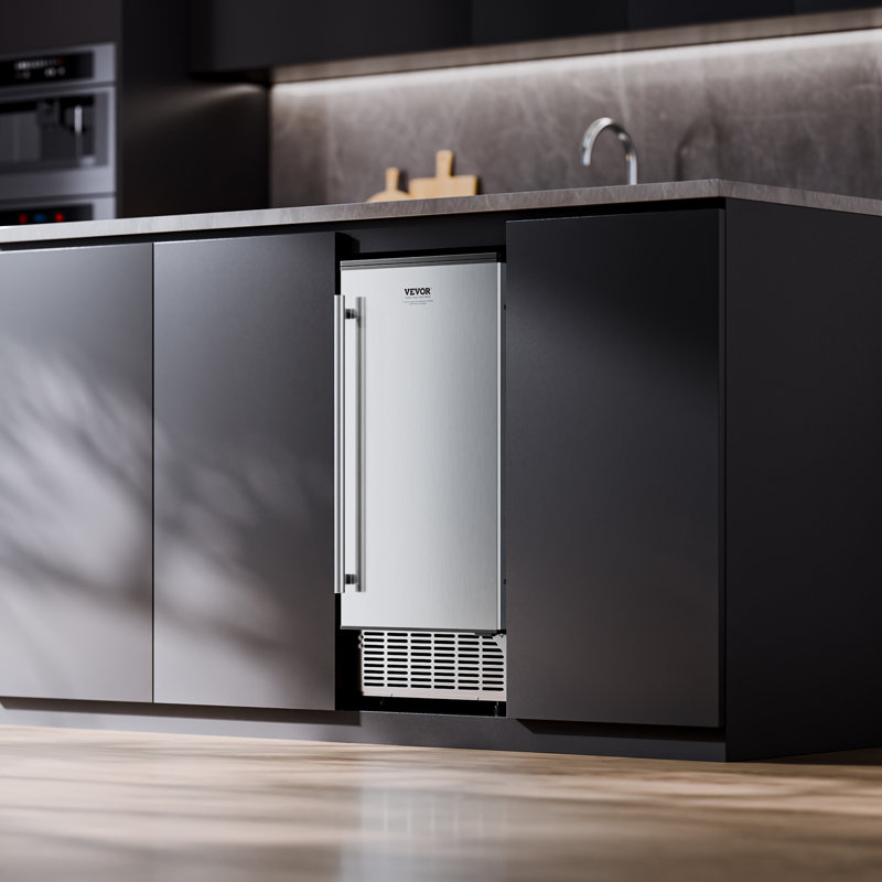 Undercounter Ice Maker 80 Lbs/Day Built-in Ice Maker Machine w/ Reversible Door