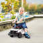 Camion avec système de sonorisation et klaxon fonctionnels, coffre de rangement coulissant pour petits objets, sécuritaire pour les enfants de 18 à 60 mois, voiture à pousser blanche, style et accessoires, 5 ans