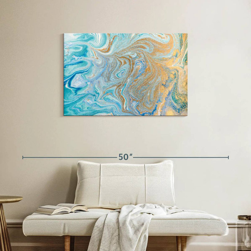 Avery Abstract Marble, 24" H x 36" W