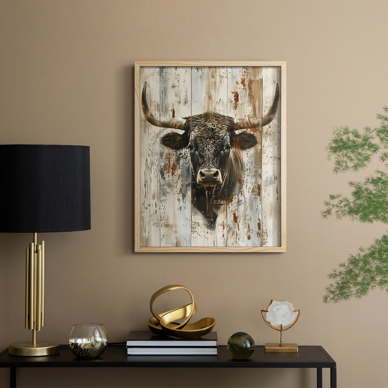 ANIMALS Series DVIII Framed Print - Solid Wood, Natural, 11" H x 9" W