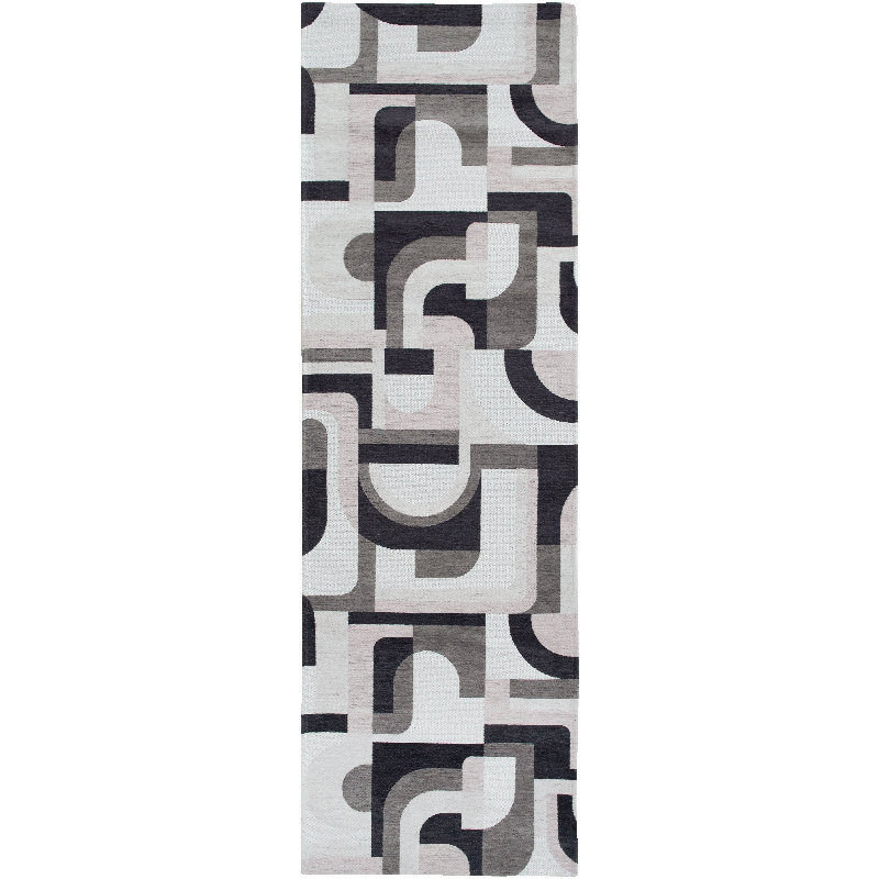 Geometric Recycled P.E.T Area Rug, Runner 80 x 250cm