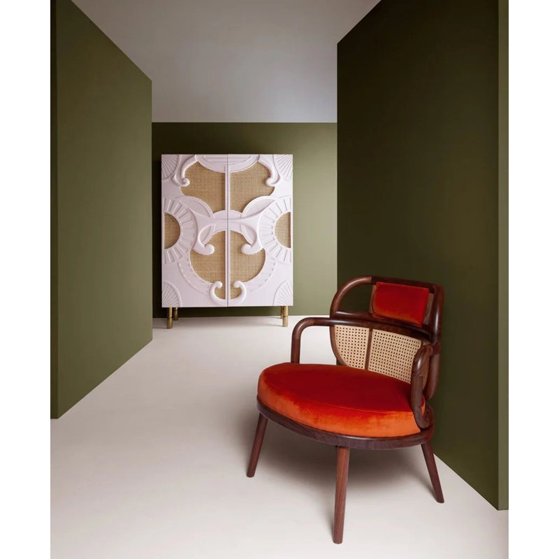 Havana Armchair, Fire Velvet