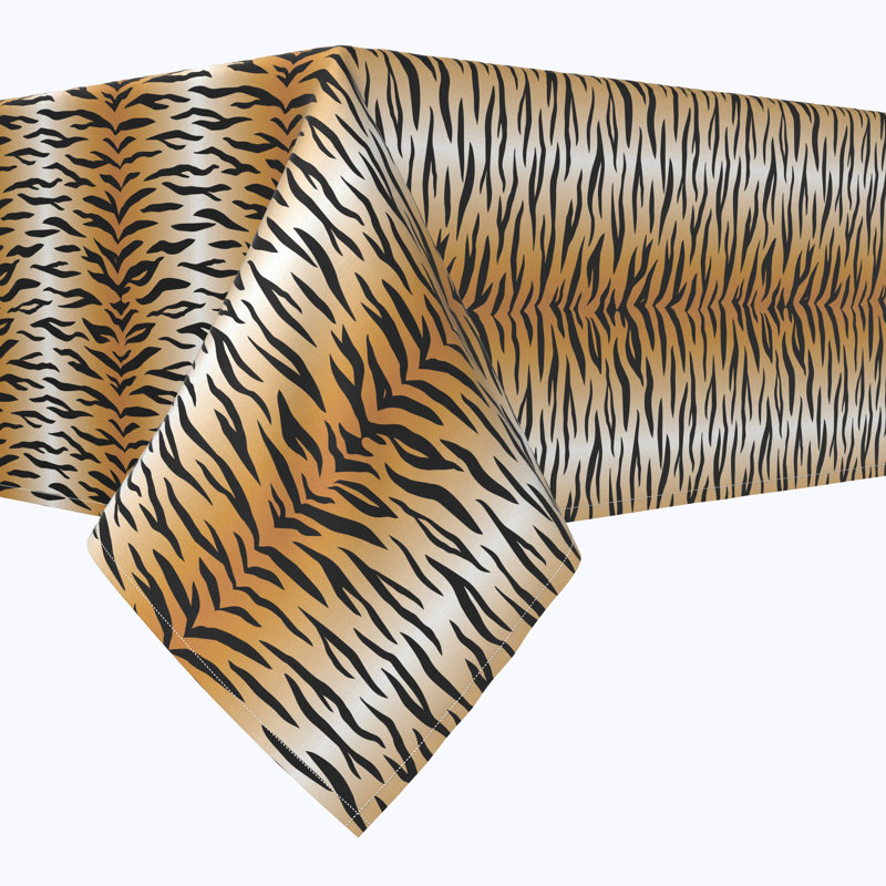 Giannopoulos Tiger Print Tablecloth, 70" x 70"