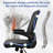  Desk Chairs with PU Leather Seat, Flip Up Arms Ergonomic Mesh Back Office Chair with Lumbar Support, Adjustable Height Swivel Rolling Computer Chairs for Home School Conference Study, Black