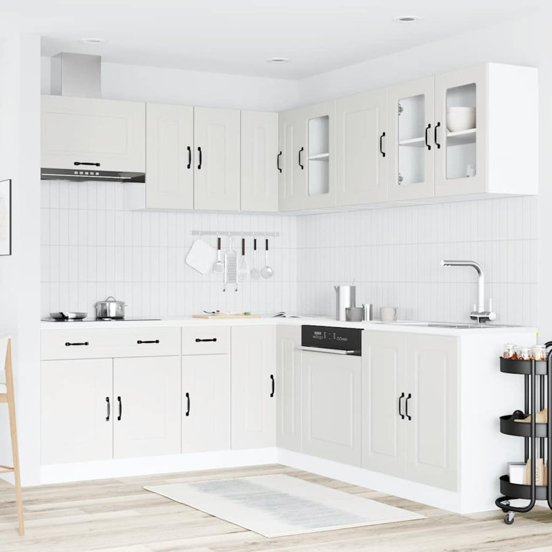 Kalmar Kitchen Cabinet Set, White
