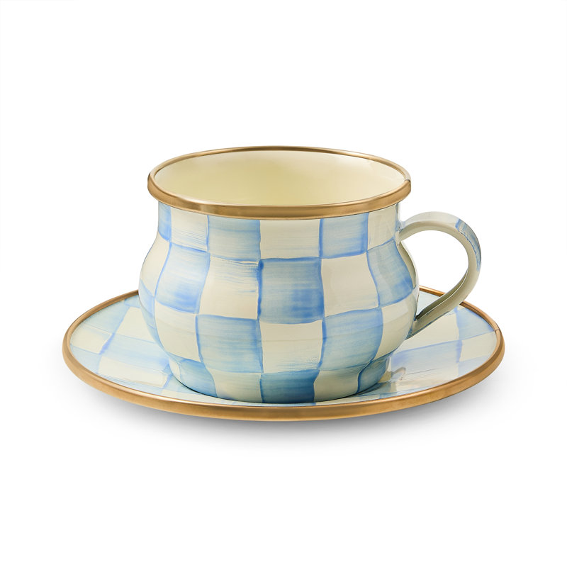 Sky Check Teacup