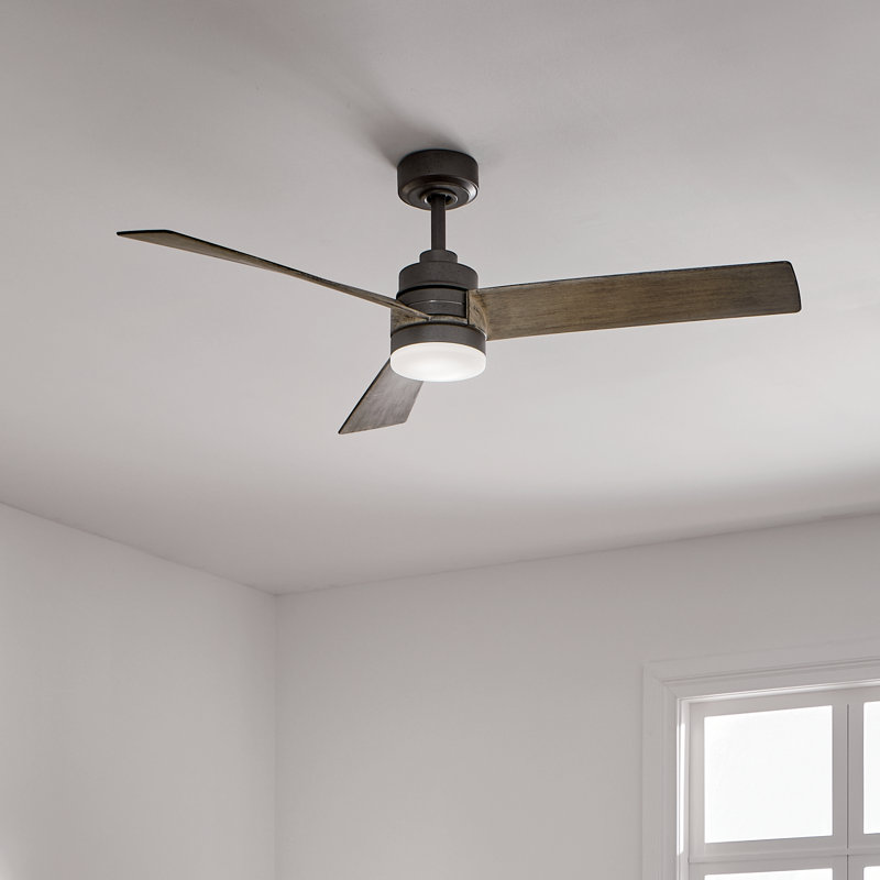 Kichler Spyn 52" 3 Blade LED Light Ceiling Fan, Anvil Iron