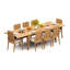 9 Pcs Grade-A Teak Wood Dining Set: 122" Atnas Double Extension Rectangle Table And 8 Goa Stackng Arm Chairs #11GO2808-1138059762