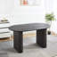 Table de bureau extensible noire avec pieds en métal, facile à assembler, parfaite pour l'entretien de la salle à manger