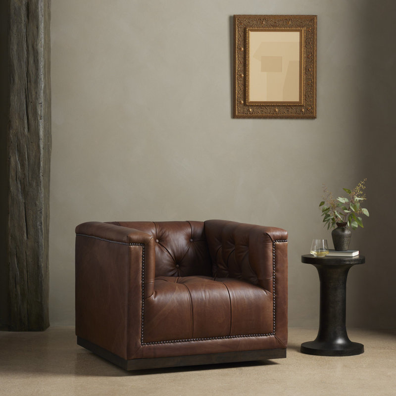 Maxx Swivel Chair, Surrey Olive Velvet